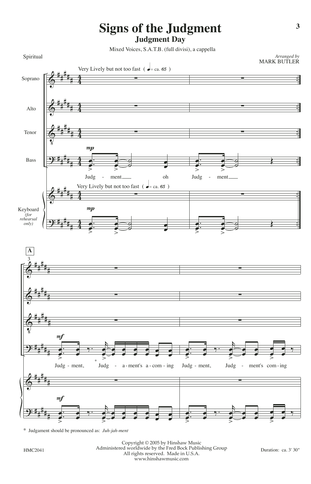 Produktgalerie: Seite 1 von 1 Signs Of The Judg Ment, Mark Butler, Chor