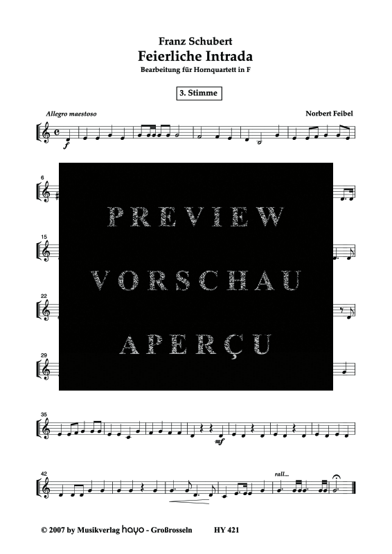 gallery: Feierliche Intrada, , (Horn Quartett)