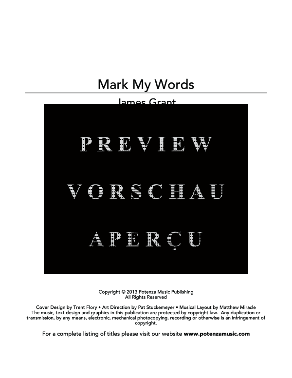 Product gallery: Page 3 of 11 Mark My Words, , (clarinet in Bb and piano)
