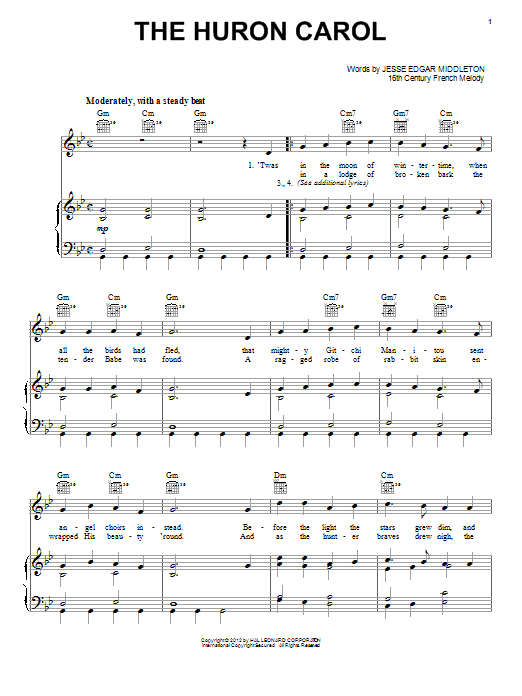 Product gallery: Page 1 of 1 The Huron Carol, Traditional