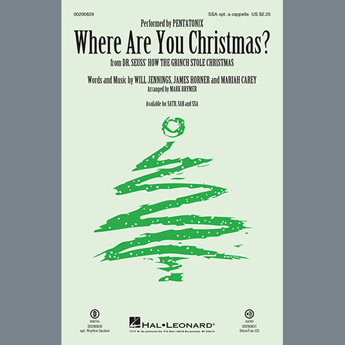 Produktbild zu: Where Are You Christmas? (from How The Grinch Stole Christmas) (arr. Mark Brymer)