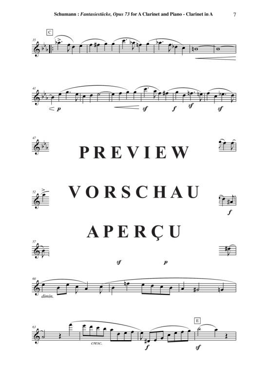 Product gallery: Page 28 of 28 Fantasiestücke, Opus 73 , , (clarinet in A + piano)