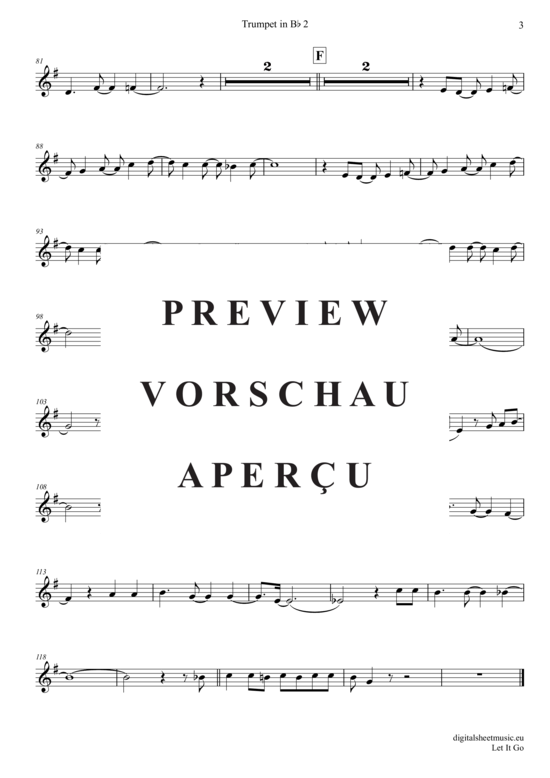 Produktgalerie: Seite 14 von 21 Let it go , Menzel, Idina, (Trompeten Trio + Klavier)