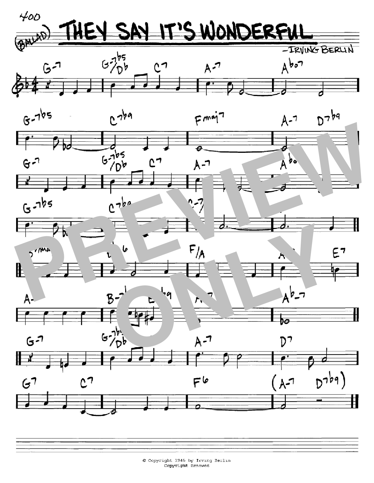 Produktbild zu: They Say It's Wonderful