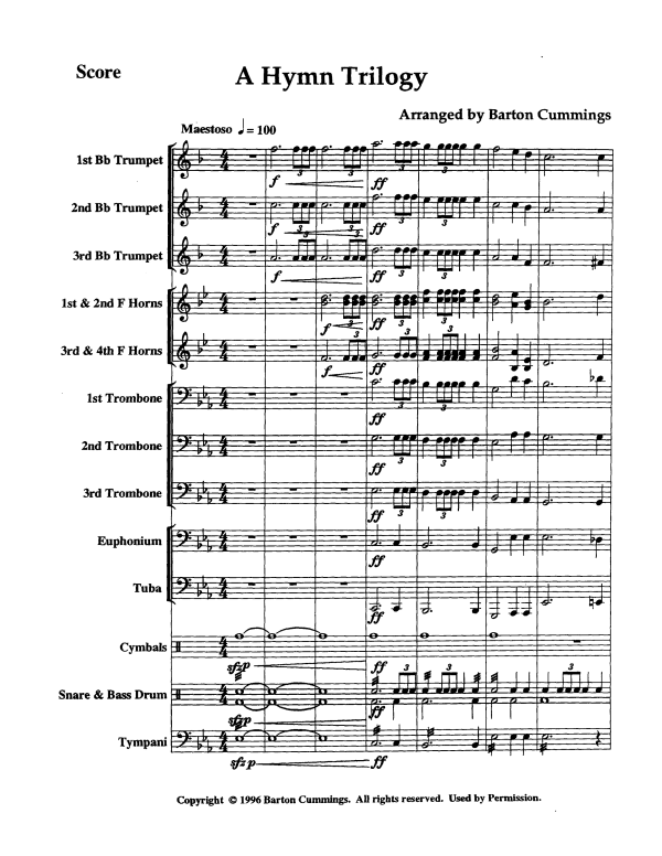 Produktgalerie: Seite 1 von 11 A Hymn Trilogy, , Blechbläserensemble