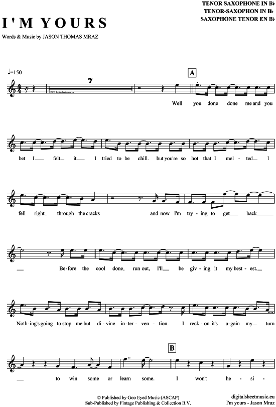 Product picture to: I´m yours Jason Mraz