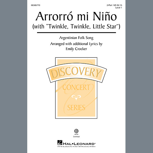 Produktbild zu: Arrorró Mi Niño (Lullaby, My Baby) (with Twinkle, Twinkle, Little Star) (arr. Emily Crocker)