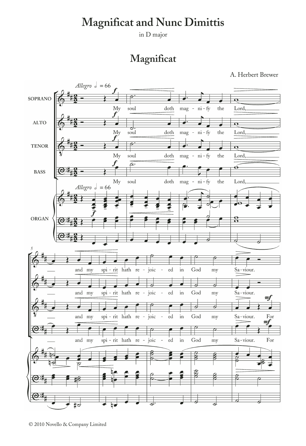 Produktbild zu: Magnificat And Nunc Dimittis In D