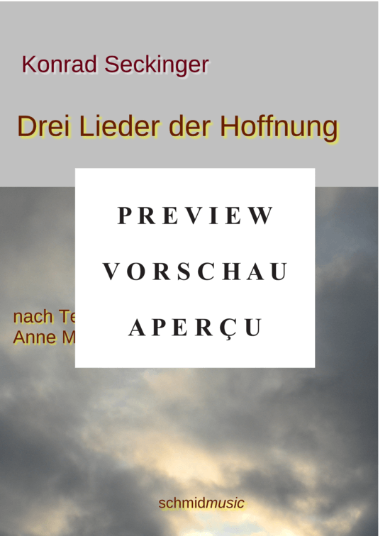 Product gallery: Page 2 of 13 Drei Lieder der Hoffnung , , (soprano + piano)