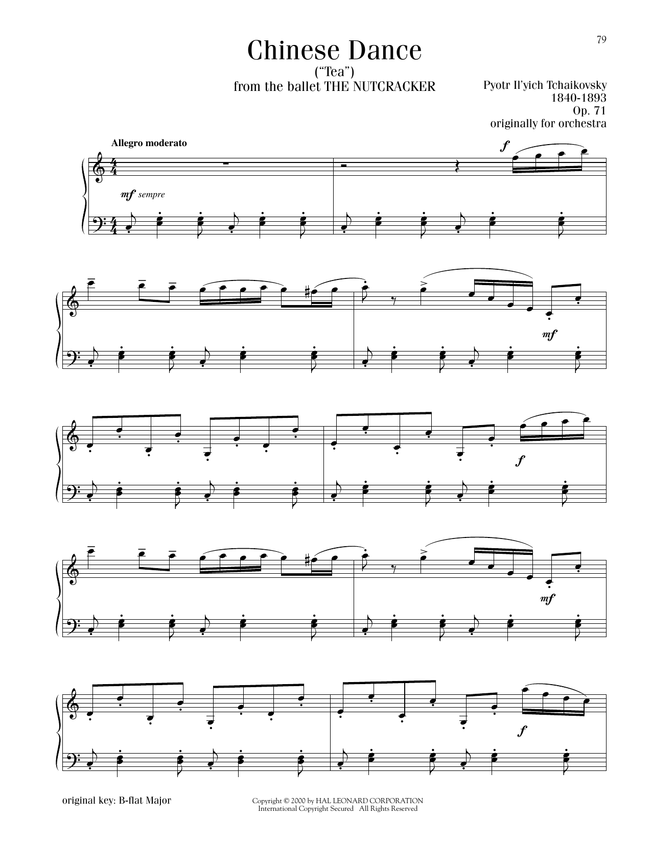 Produktbild zu: Chinese Dance ("Tea"), Op. 71a