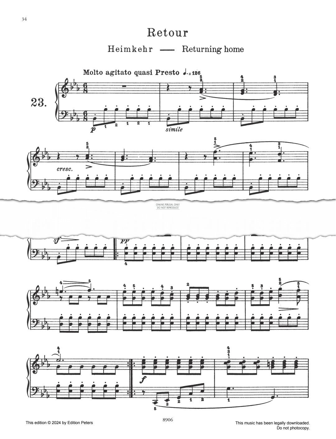 Produktbild zu: Retour Op. 100 No. 23