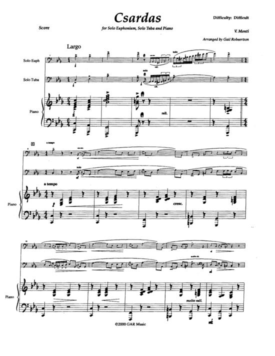 Produktbild zu: Csardas (Duet with Piano) Vittorio Monti