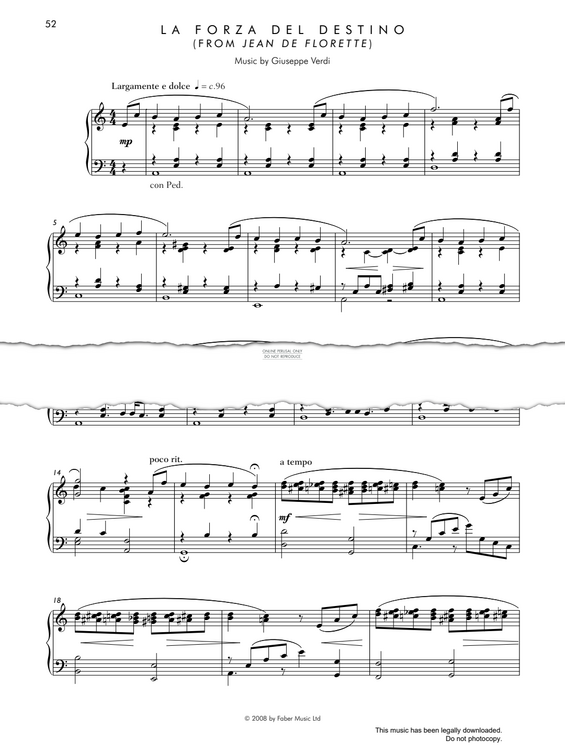 Produktgalerie: Seite 1 von 1 Overture from 'La Forza Del Destino', Giuseppe Verdi, Klavier