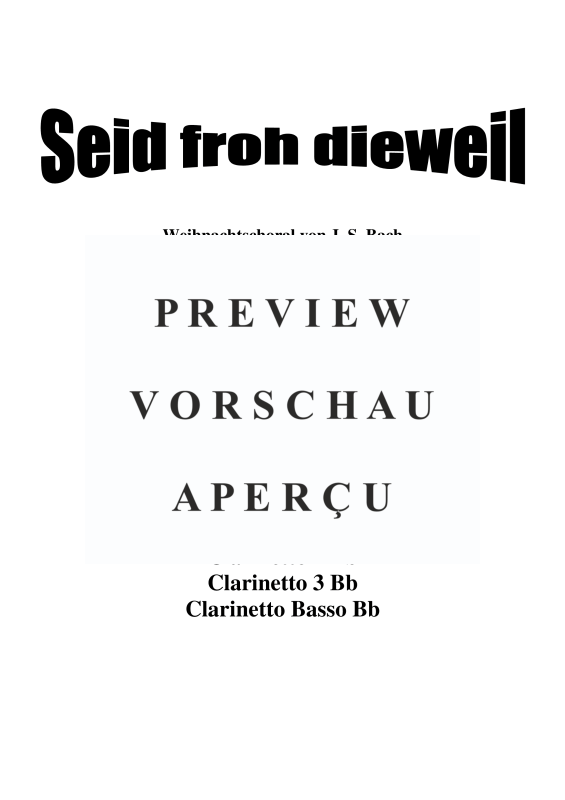 gallery: Seid froh dieweil, , Klarinettenquartett