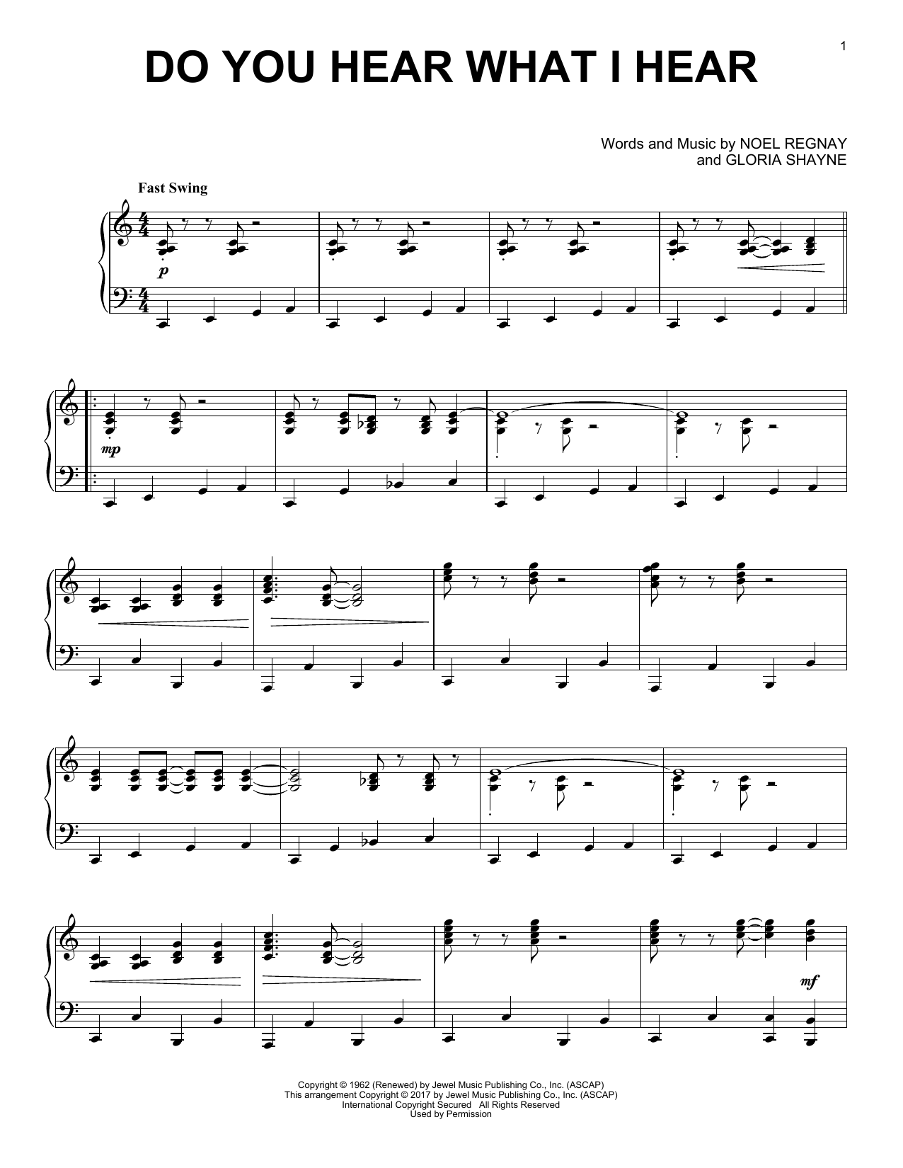 Product gallery: Page 1 of 1 Do You Hear What I Hear [Jazz version], Gloria Shayne