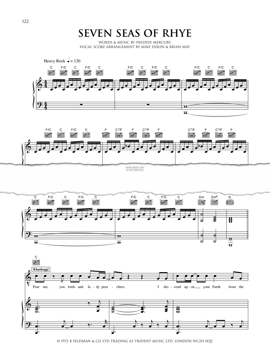 Product picture to: Seven Seas Of Rhye (from We Will Rock You)