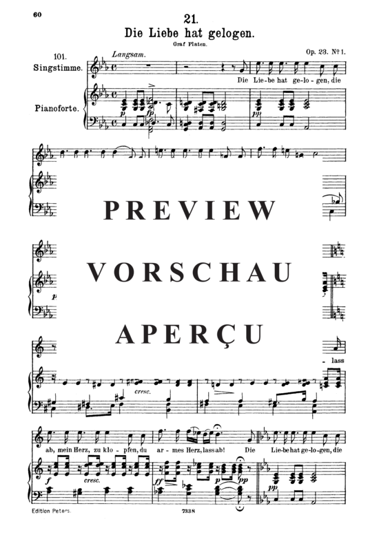 Product gallery: Page 2 of 3 Die Liebe hat gelogen D.751, , Medium Voice and Piano