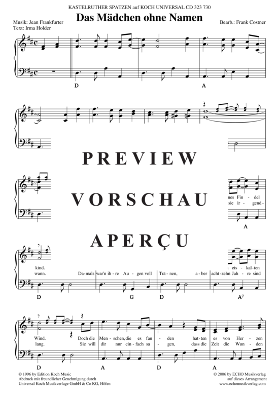 Produktgalerie: Seite 2 von 4 Das Mädchen ohne Namen, Kastelruther Spatzen,