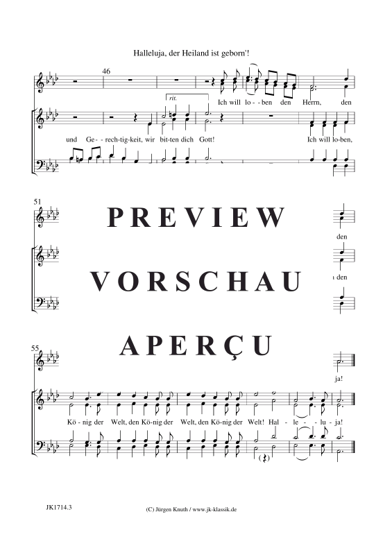 Produktgalerie: Seite 4 von 4 Halleluja, der Heiland ist geborn!, , Gemischter Chor
