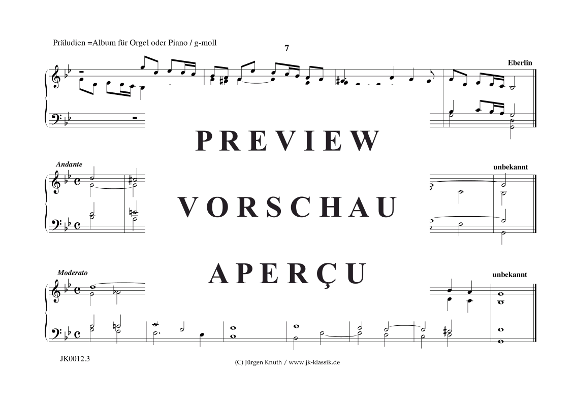 Product gallery: Page 4 of 11 Präludien G-Moll , , (organ/piano solo)