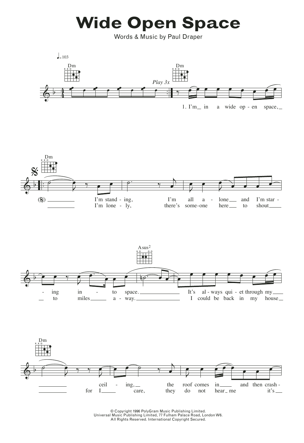 Produktgalerie: Seite 1 von 1 Wide Open Space, Mansun, Melodieinstrument