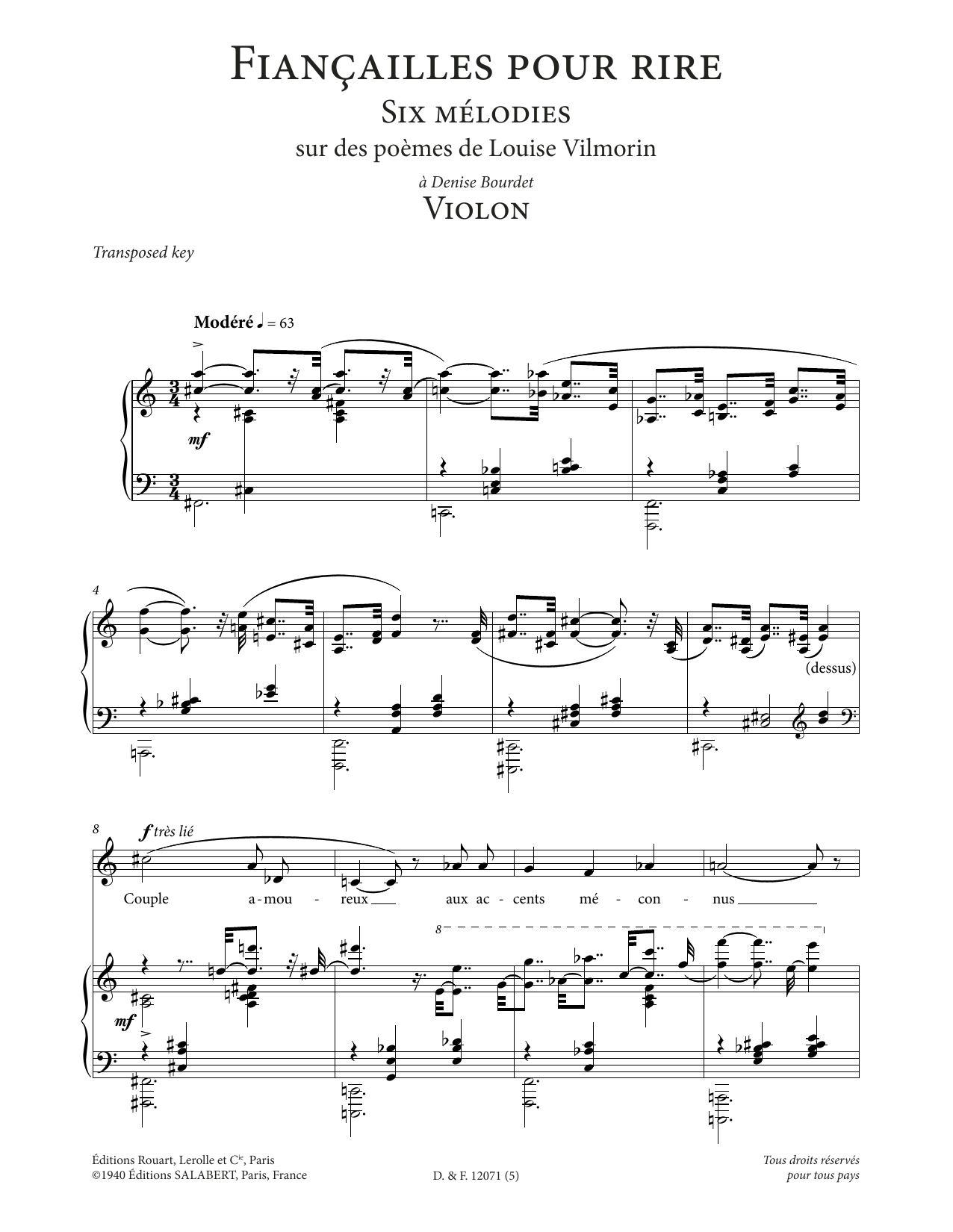 Produktbild zu: Violon (Low Voice)