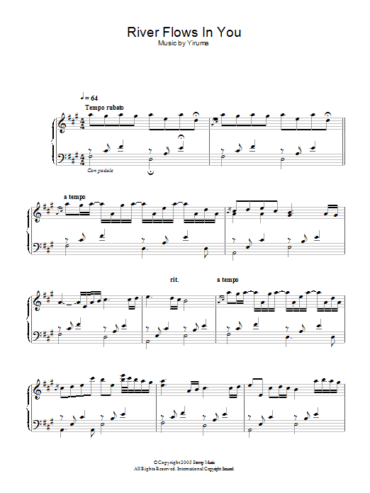 Product gallery: Page 1 of 1 River Flows In You, Yiruma