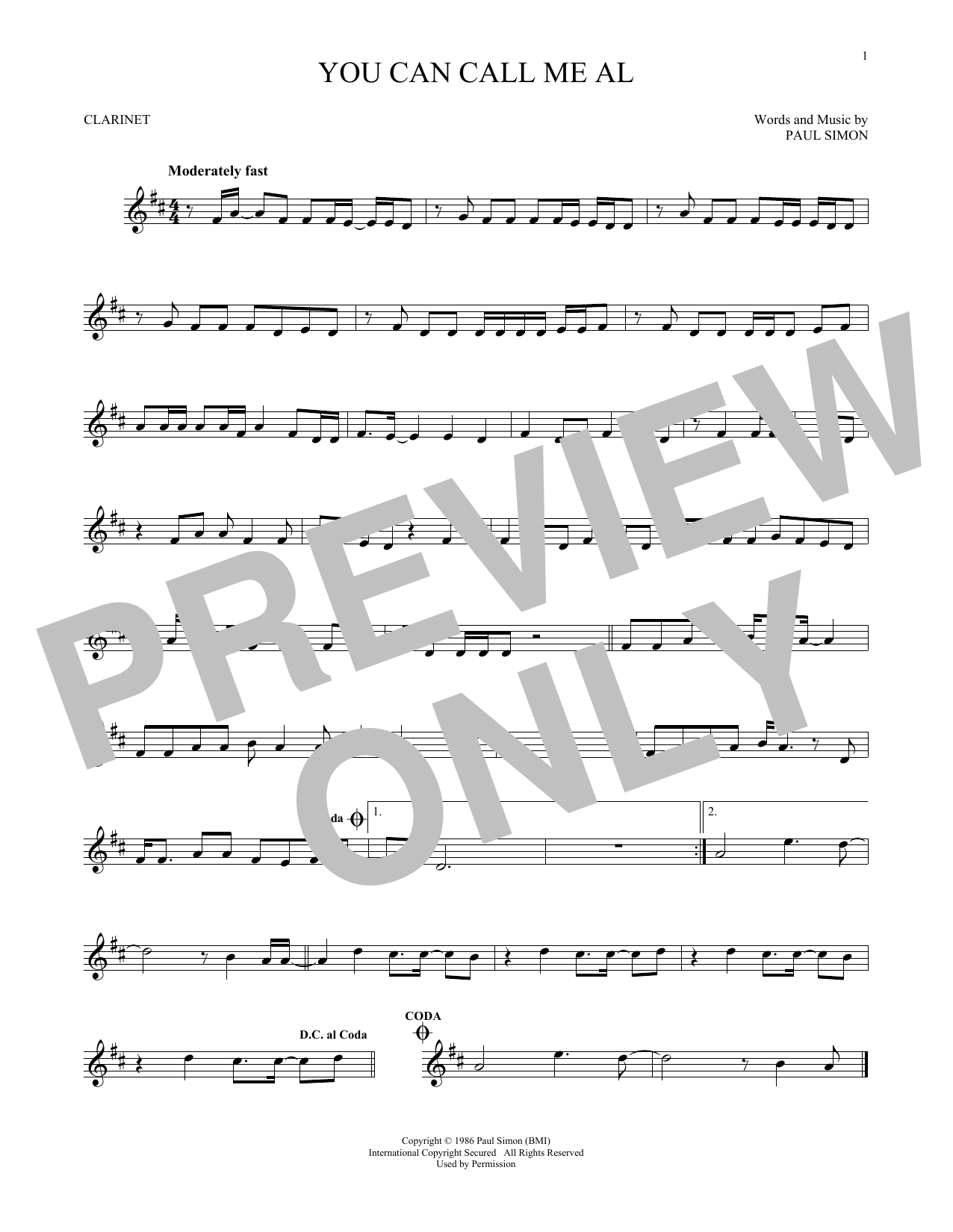 Product gallery: Page 1 of 1 You Can Call Me Al, Paul Simon