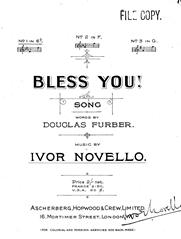 cover: Bless You, Ivor Novello, Gesang, Klavier
