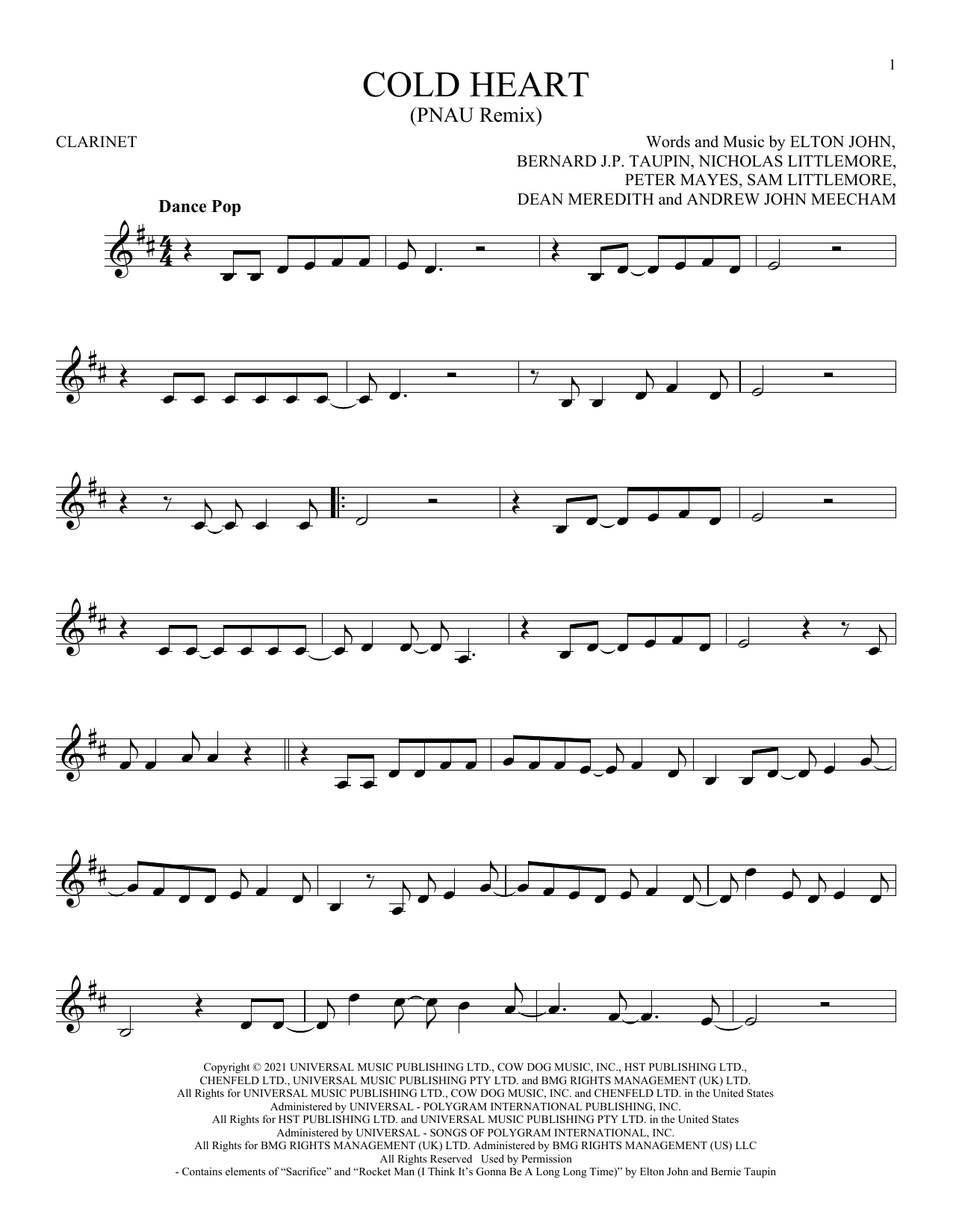 Product gallery: Page 1 of 1 Cold Heart (PNAU Remix), Elton John & Dua Lipa