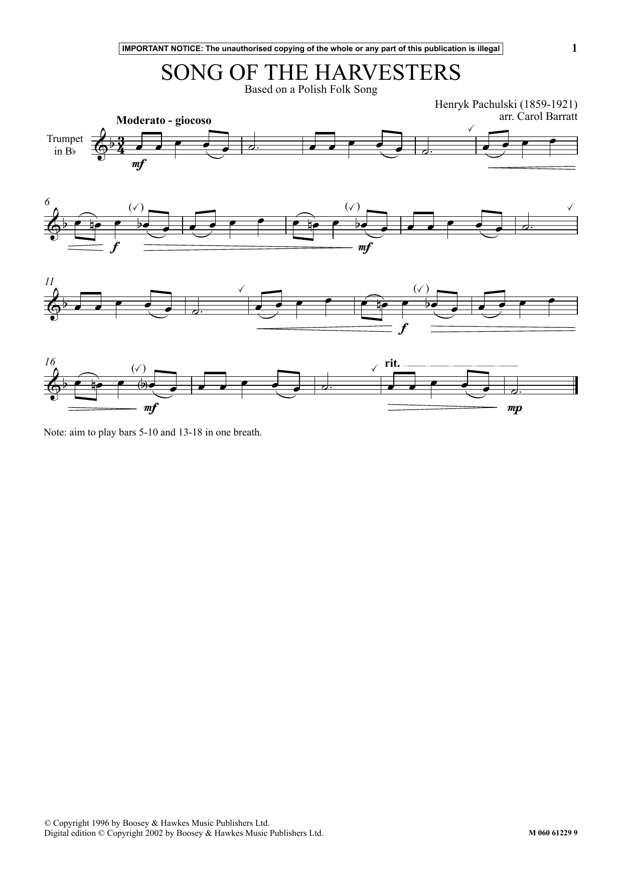Produktbild zu: Song Of The Harvesters