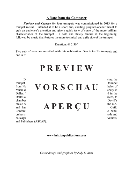 Produktgalerie: Seite 3 von 21 Fanfare and Caprice , , (4 Trompeten)