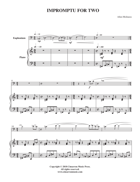 Product picture to: Impromptu for Two Allen Molineux