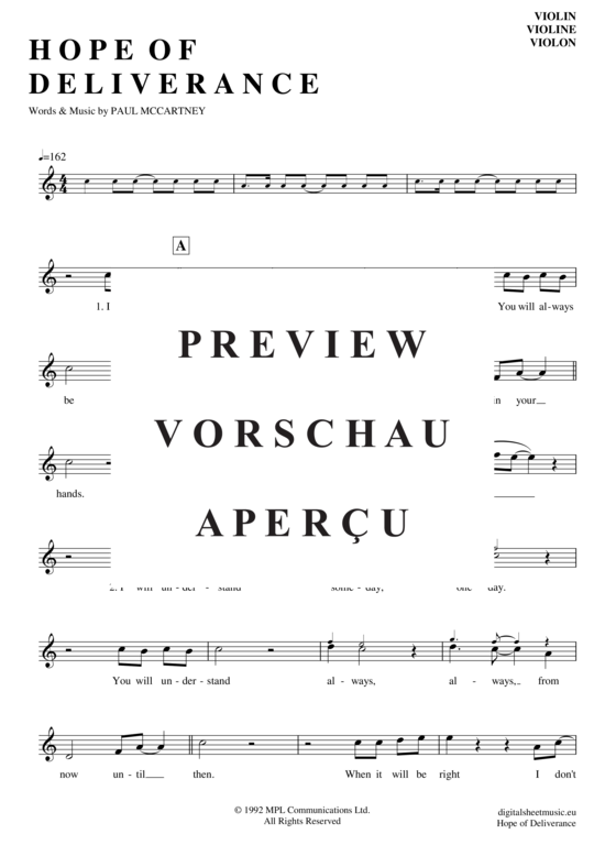 Product gallery: Page 2 of 4 Hope Of Deliverance , McCartney, Paul, (violin)