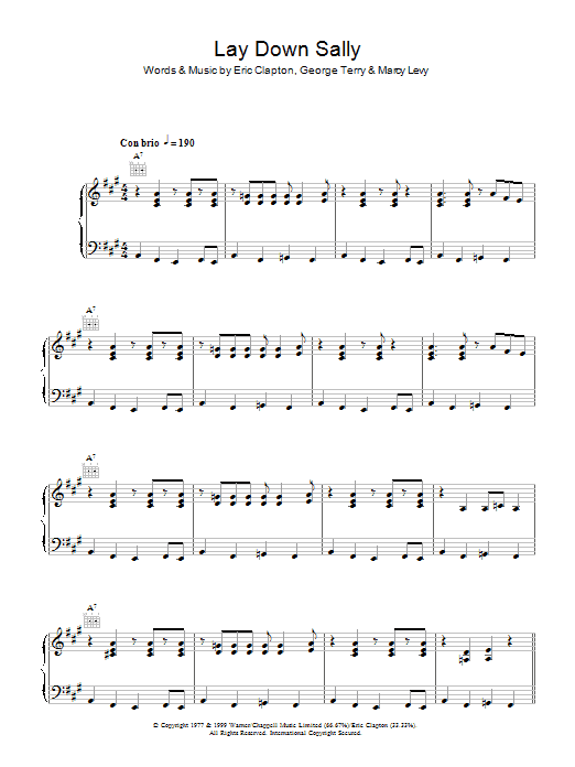 Produktgalerie: Seite 1 von 1 Lay Down Sally, Eric Clapton, Gesang, Gitarre, Klavier