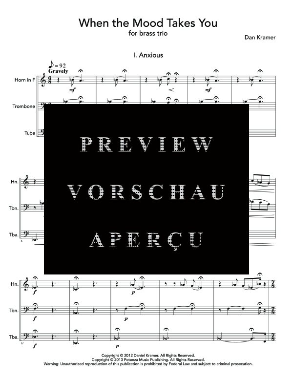 Produktgalerie: Seite 5 von 11 When the Mood Takes You, , (Blechbläser Trio)