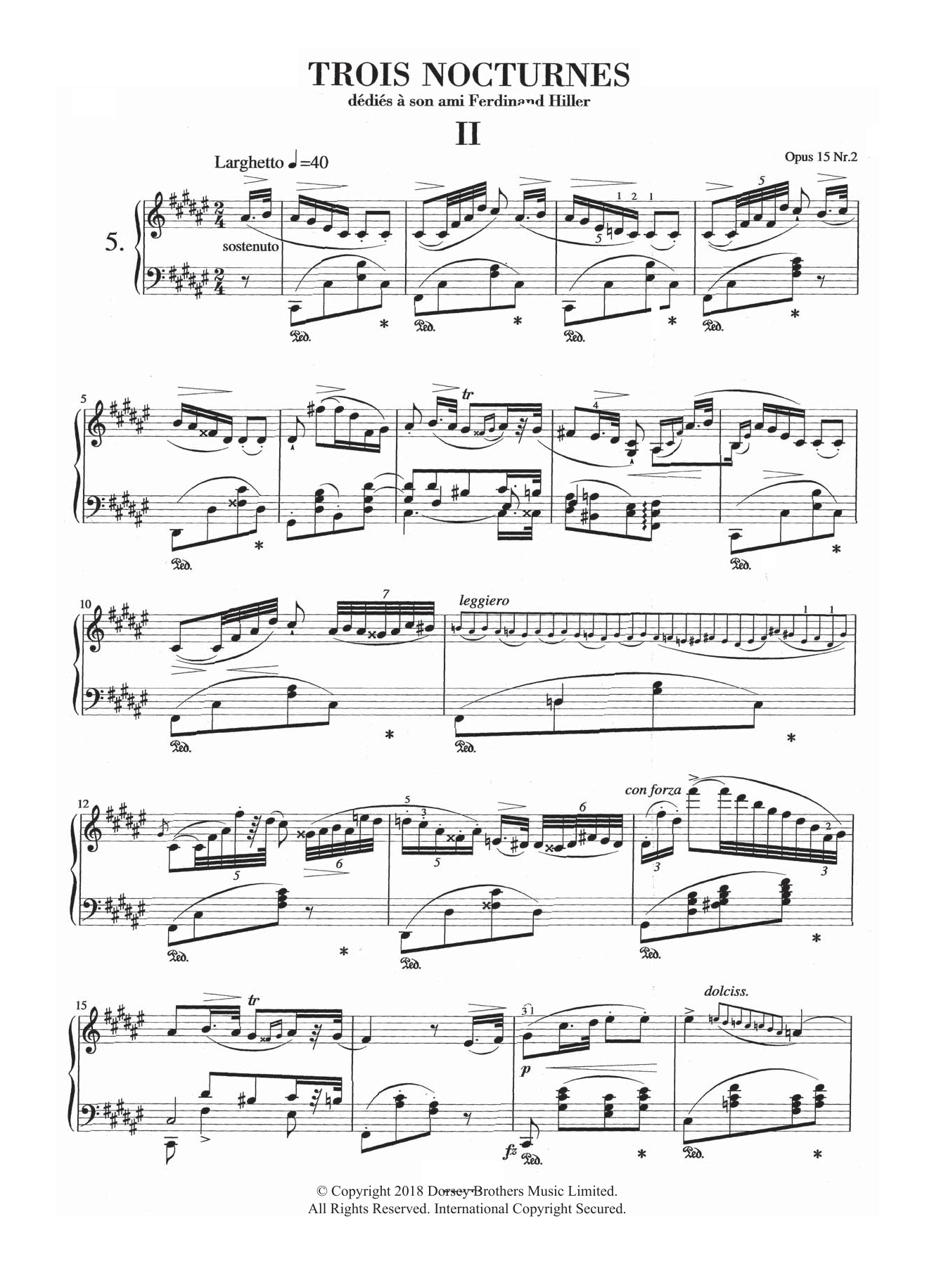 Product picture to: Nocturne in F-Sharp Major, Op.15, No.2