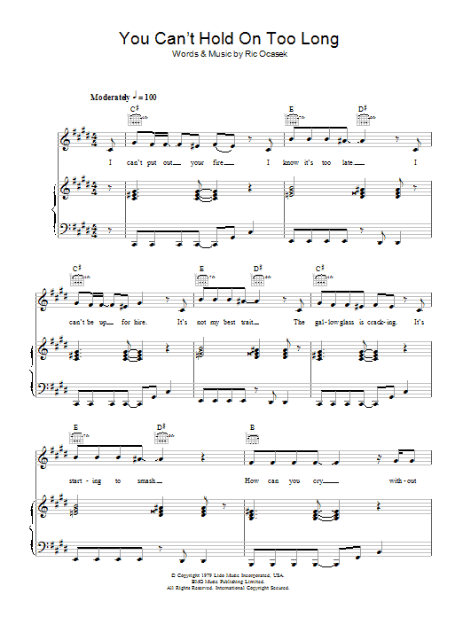 Produktbild zu: You Can't Hold On Too Long