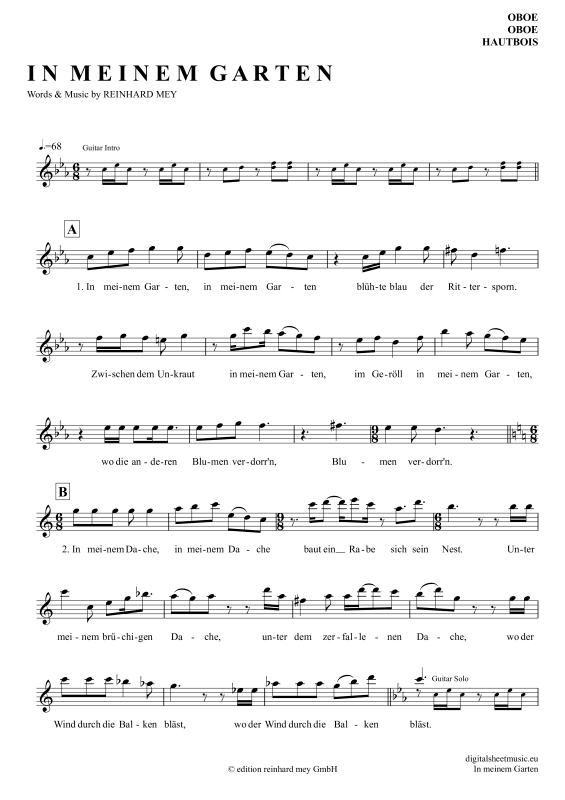 Product picture to: In Meinem GartenReinhard Mey