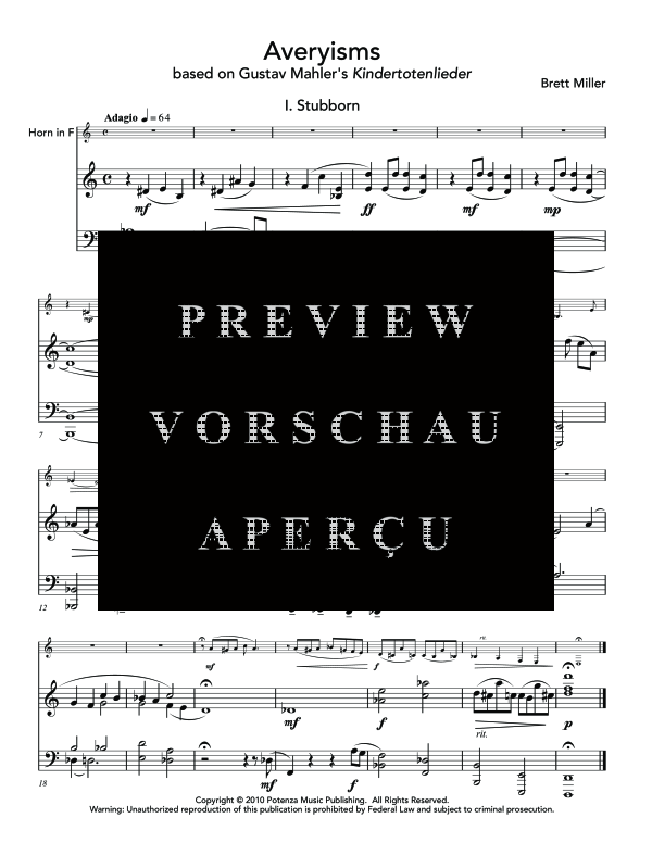 Produktgalerie: Seite 5 von 11 Averyisms, , (Horn in F und Klavier)