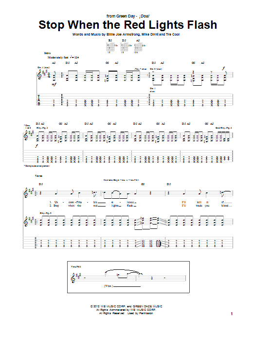 Produktgalerie: Seite 1 von 1 Stop When The Red Lights Flash, Green Day, Gitarre