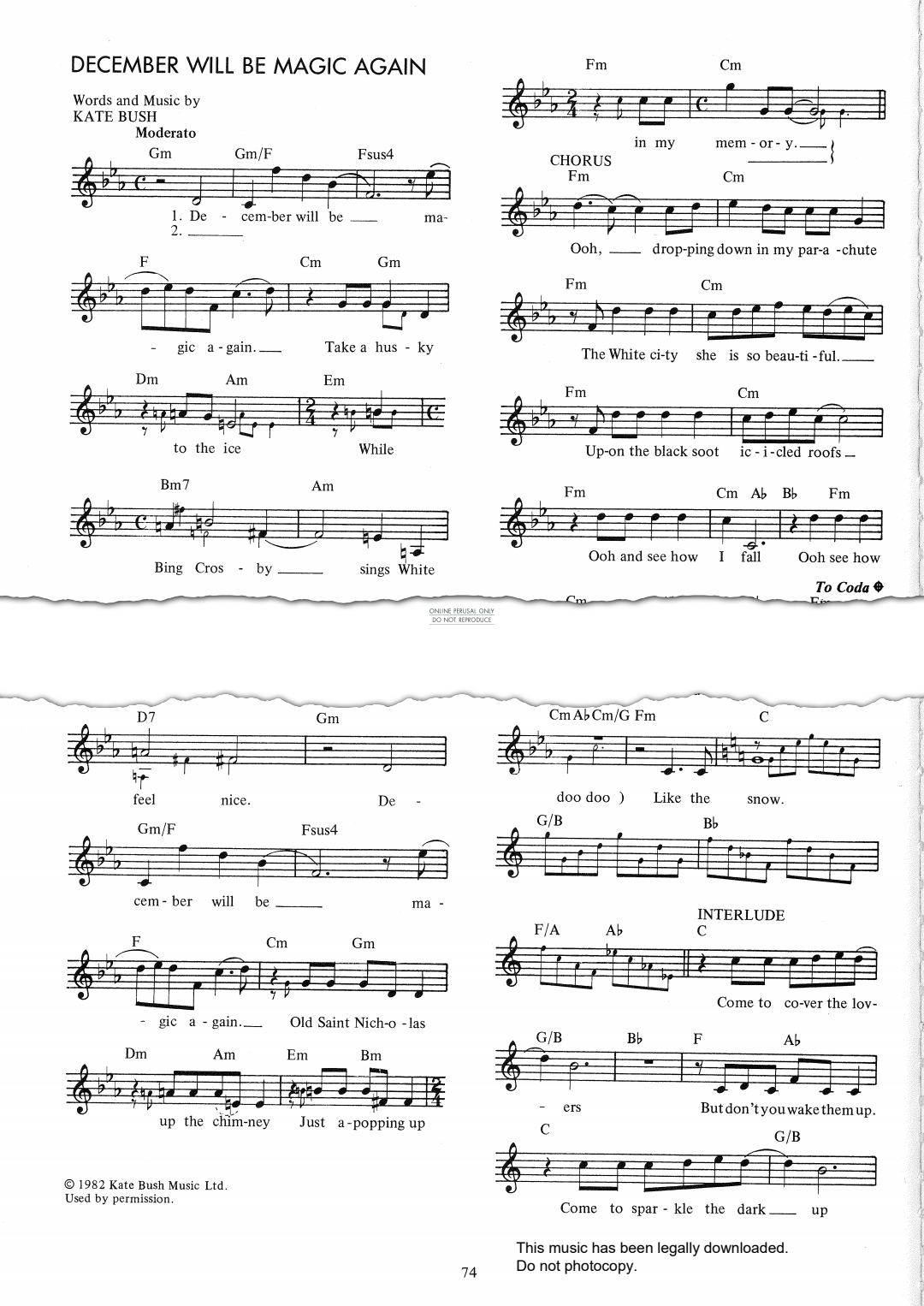 Product gallery: Page 1 of 1 December Will Be Magic Again, Kate Bush