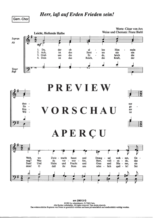 Product gallery: Page 2 of 3 Herr laß auf Erden Frieden sein , , (mixed choir)