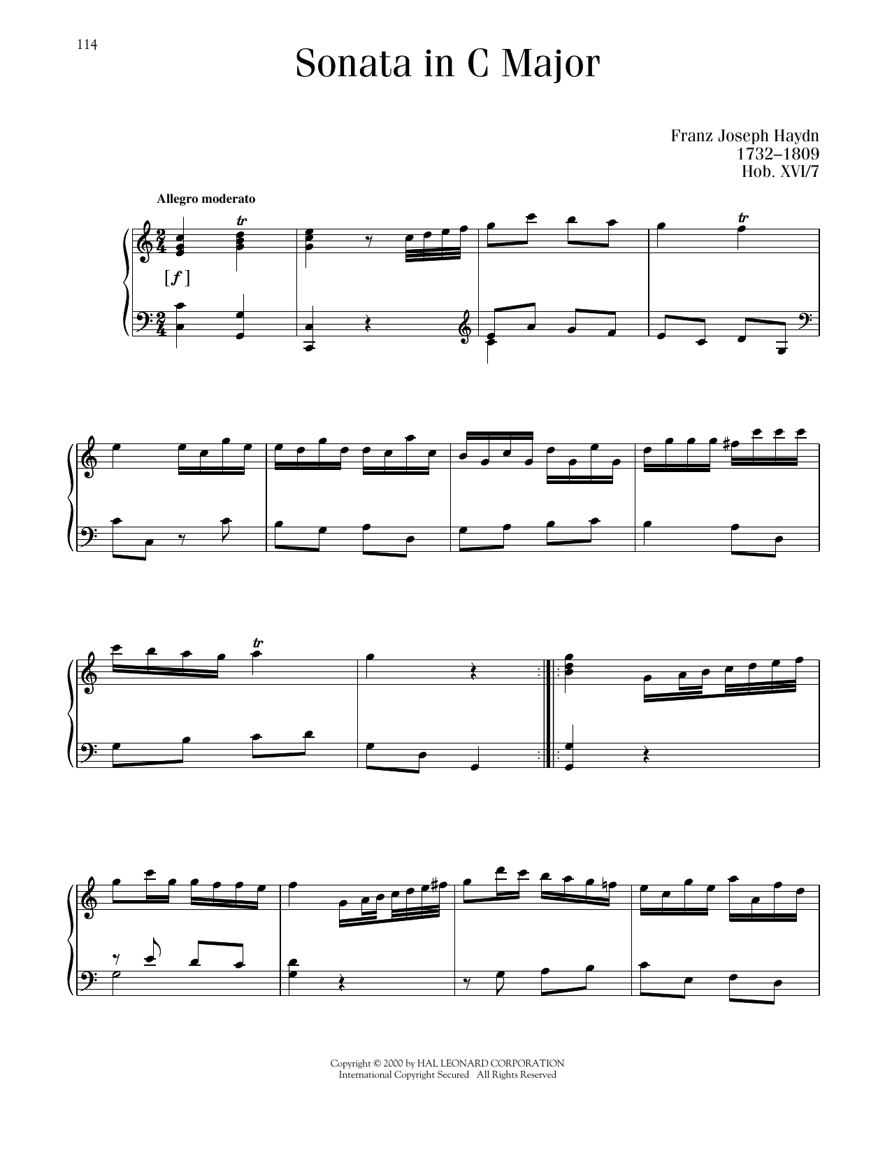 Product picture to: Sonata No. 2 In C Major