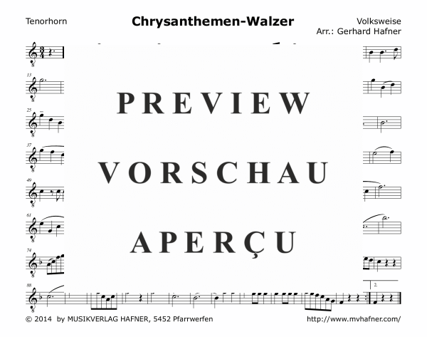 Product gallery: Page 10 of 11 Chrysanthemen-Walzer, , (woodwind and brass)