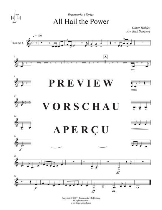 Product gallery: Page 12 of 12 All Hail the Power , , (Trumpet Ensemble)