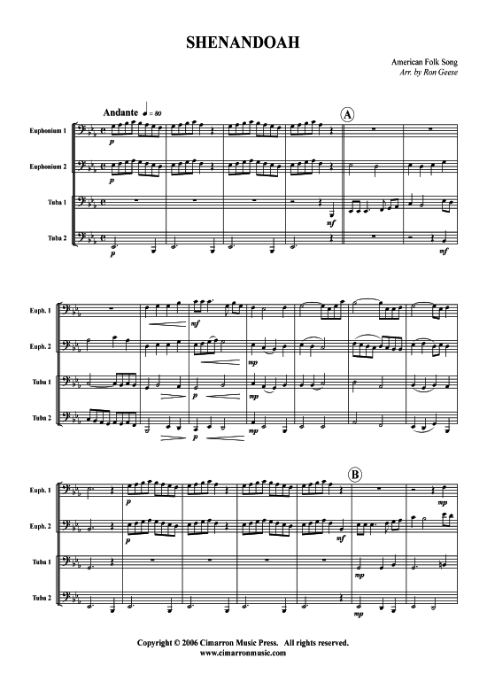 Product picture to: Shenandoah American Folk Song