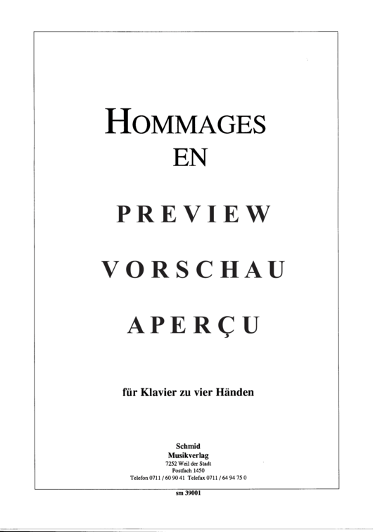 Product gallery: Page 2 of 12 Hommages en Miniature , , (piano four hands)