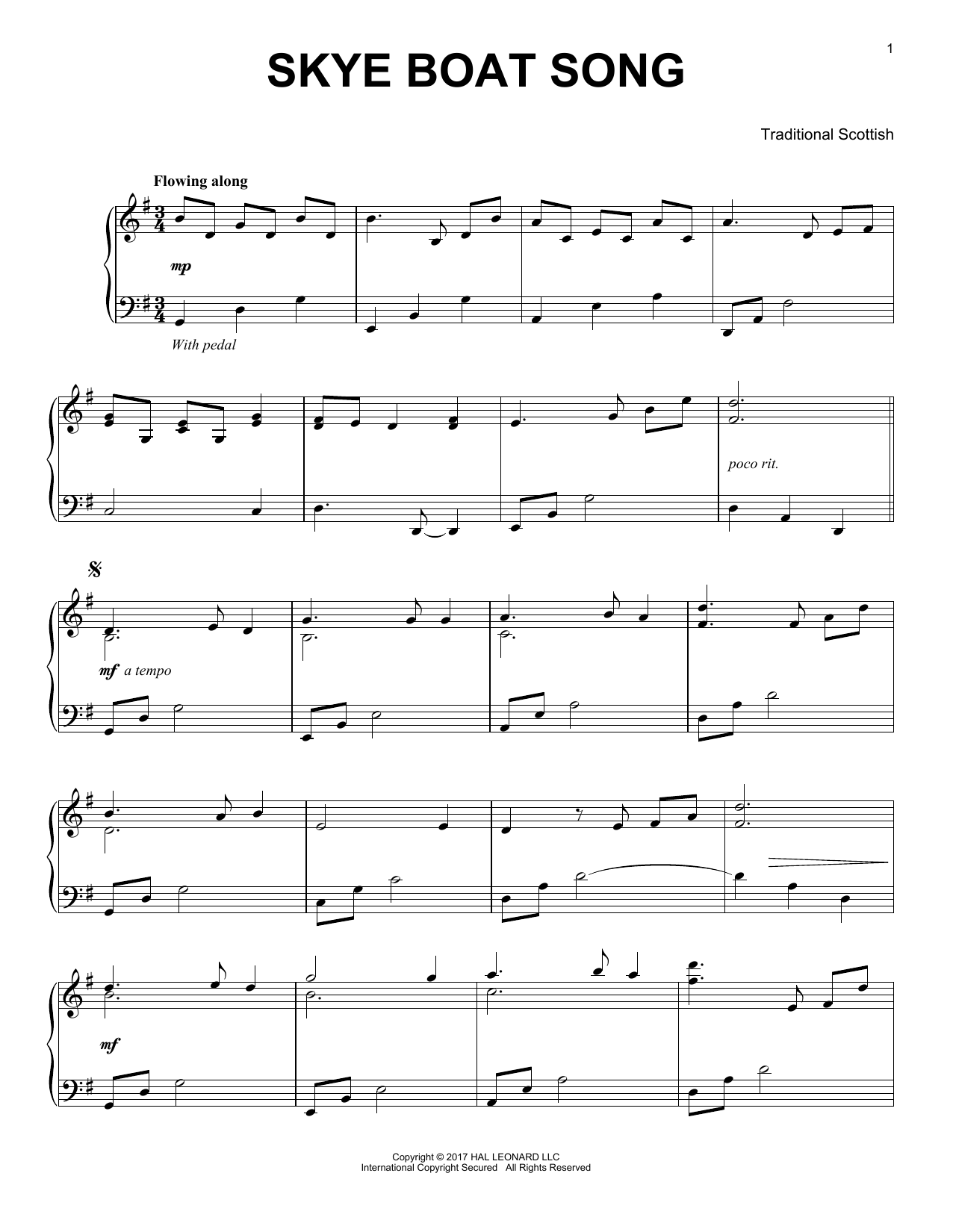 Product gallery: Page 1 of 1 The Skye Boat Song, Traditional