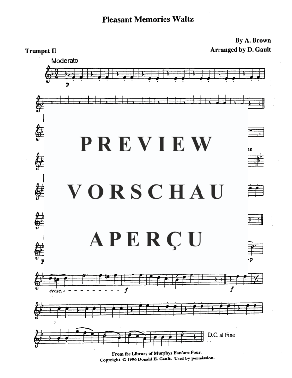 Produktgalerie: Seite 10 von 11 Pleasant Memories Waltz, , Blechbläser Quartett